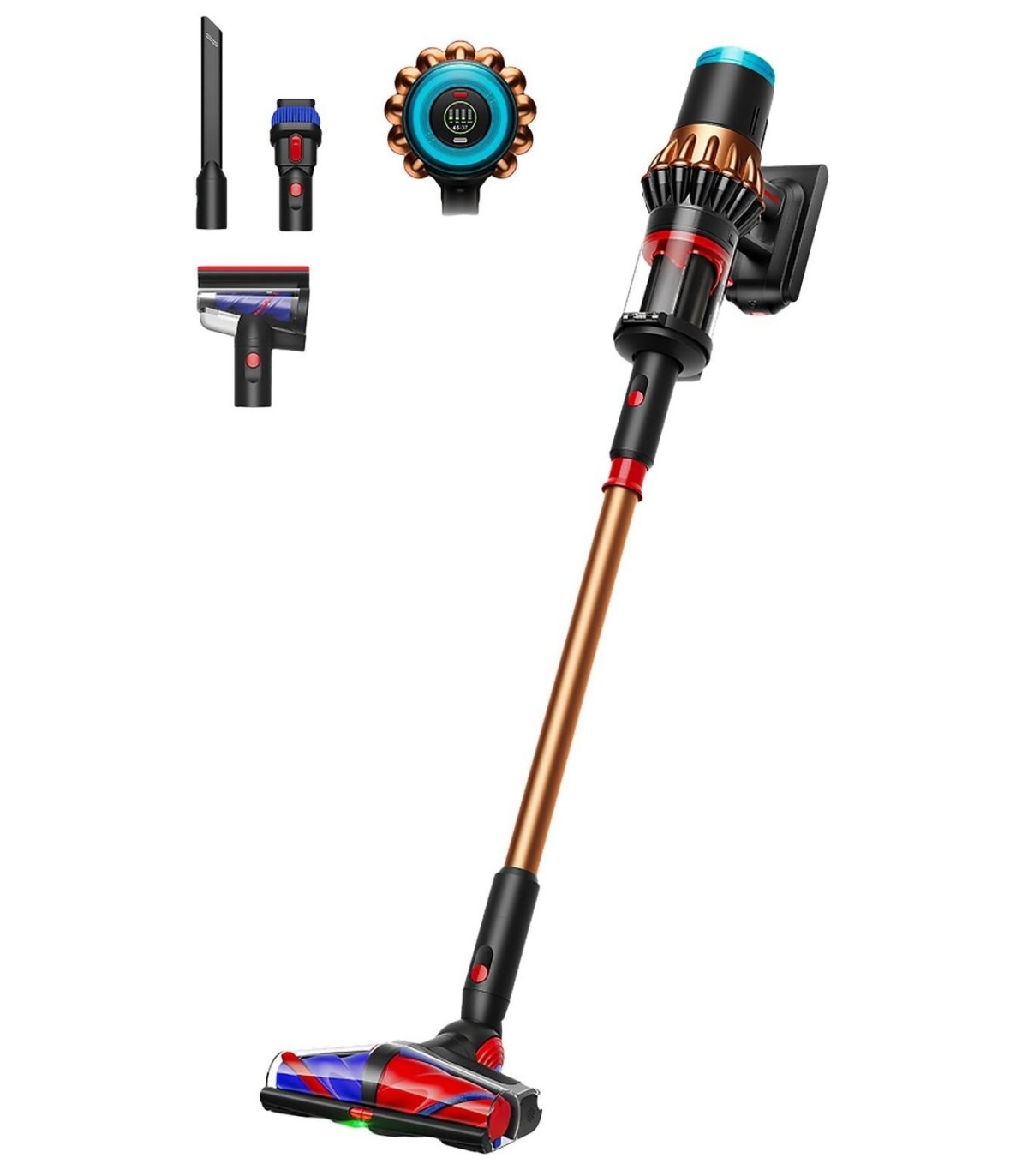 Dyson V16 Piston Animal Cordless Vacuum — Black / Copper — product and feature view 1
