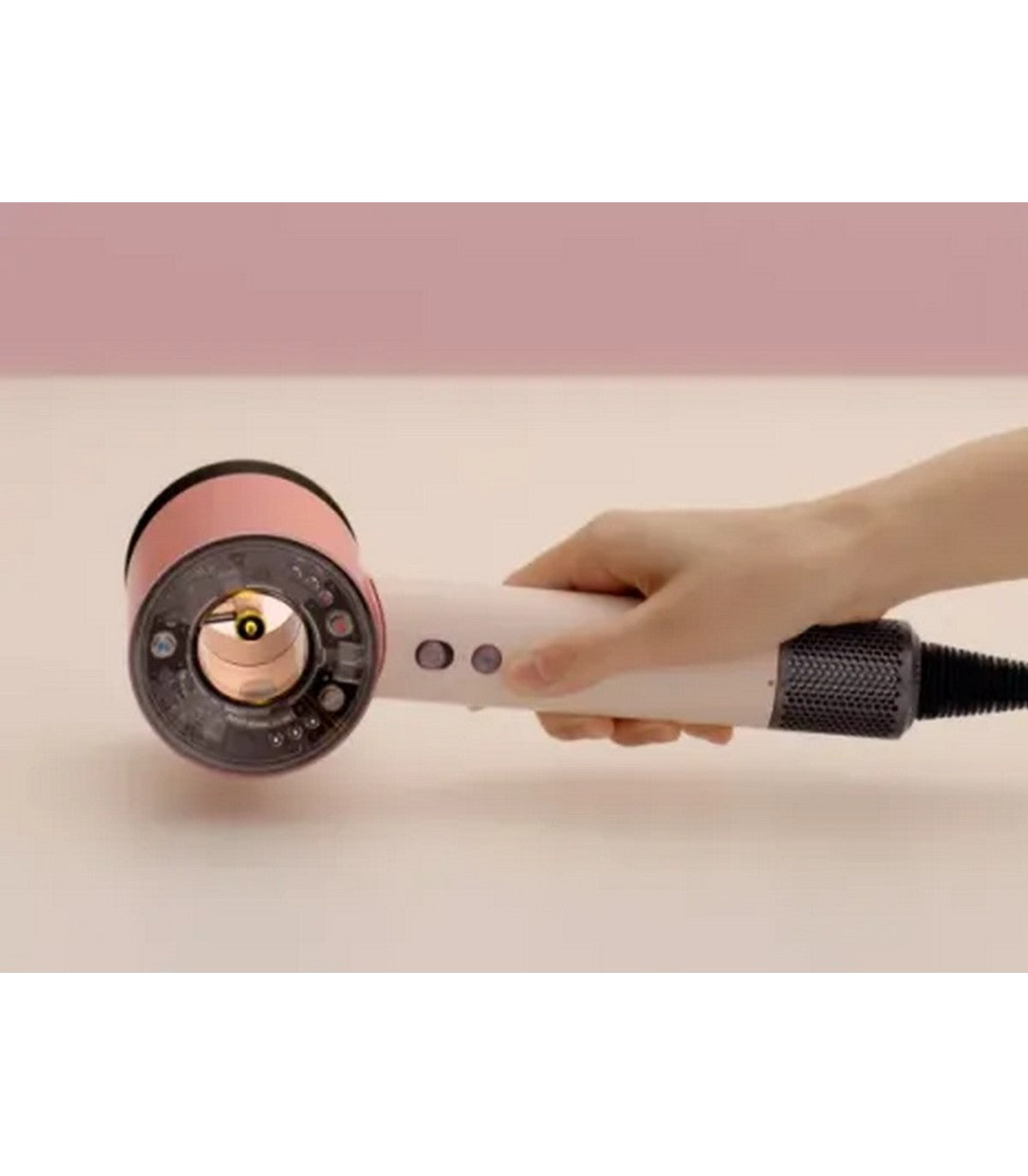 Dyson Supersonic Nural HD16 Hair Dryer — Ceramic Pink / Rose Gold — product and feature view 4