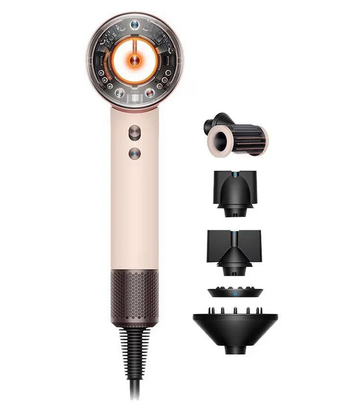 Dyson Supersonic Nural HD16 Hair Dryer — Amber Silk / Pink Champagne — product and feature view 1