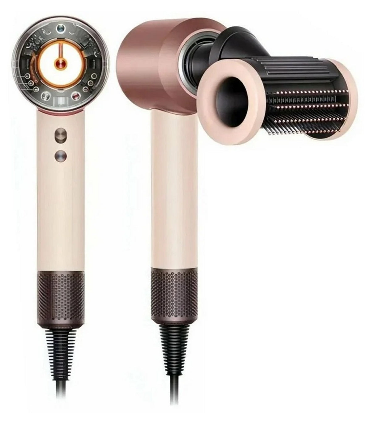 Dyson Supersonic Nural HD16 Hair Dryer — Amber Silk / Pink Champagne — product and feature view 2