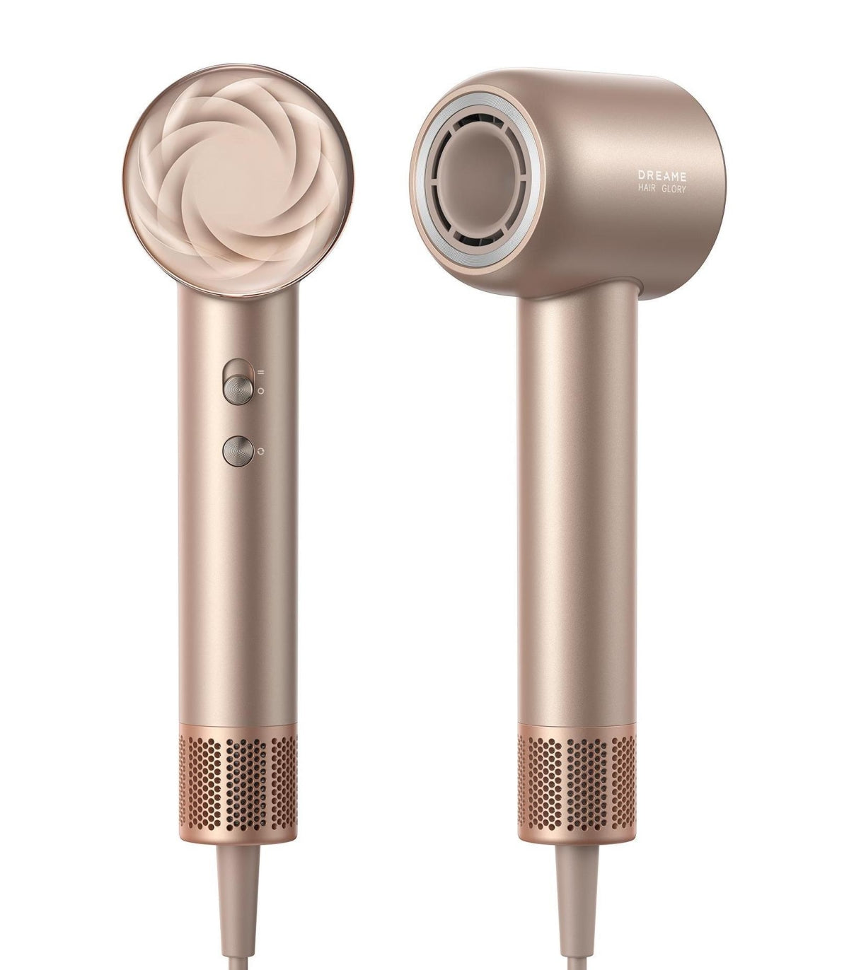 Dreame Hair Glory Mix AHD18 Hair Dryer — Gold — product and feature view 1