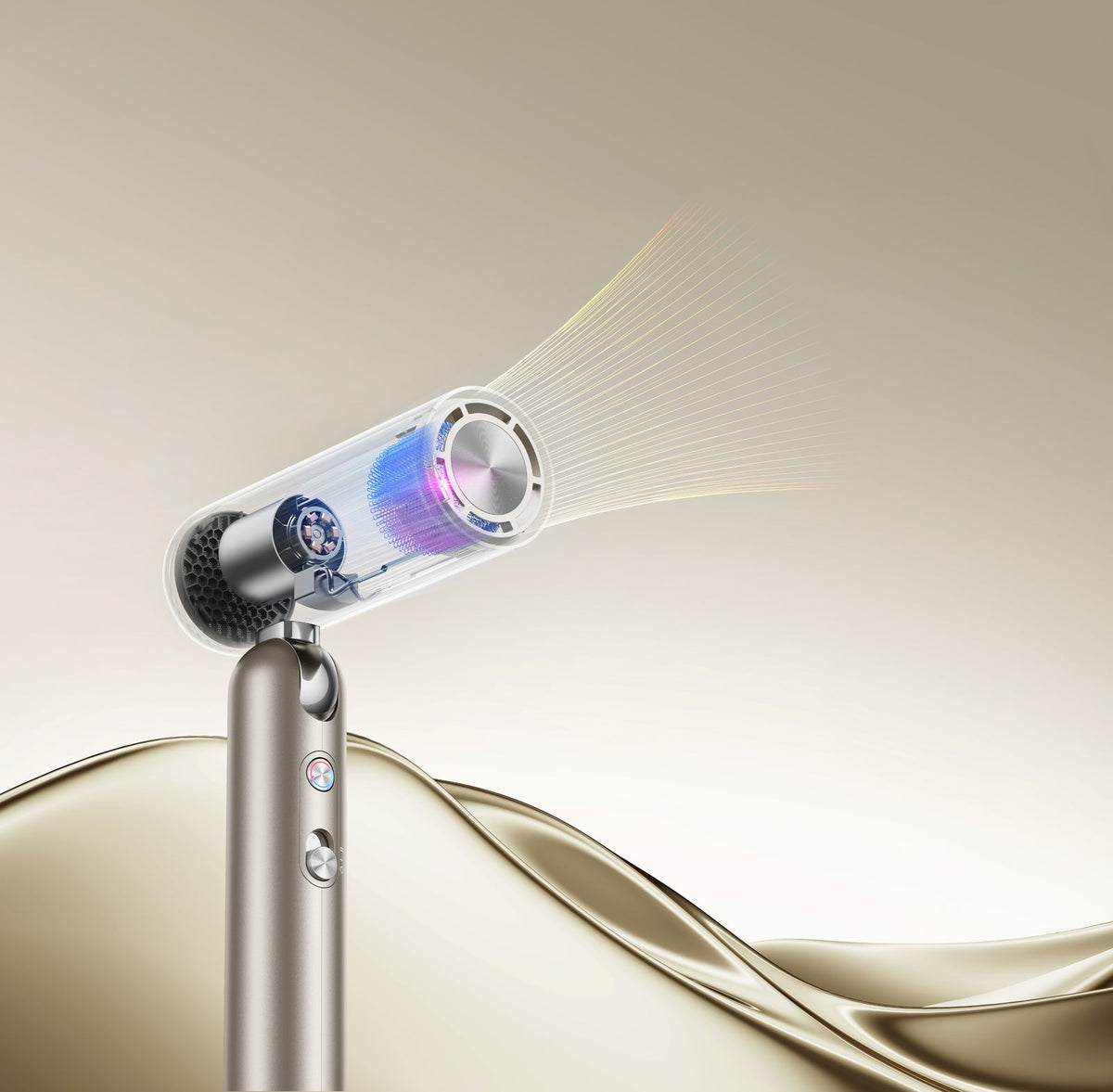 Dreame Pocket Pro AHD51 Pro Hair Dryer — Titanium Gold — product and feature view 6
