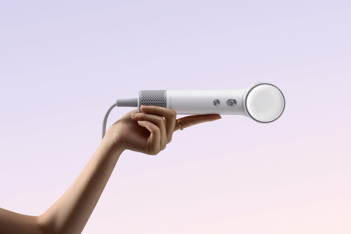 Dreame Mini AHG11A Hair Dryer — Blue — product and feature view 5