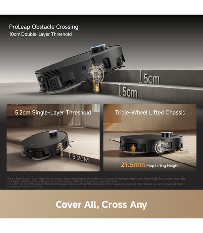 Dreame X60 Pro Ultra Complete Robot Vacuum & Mop — Black — product and feature view 2