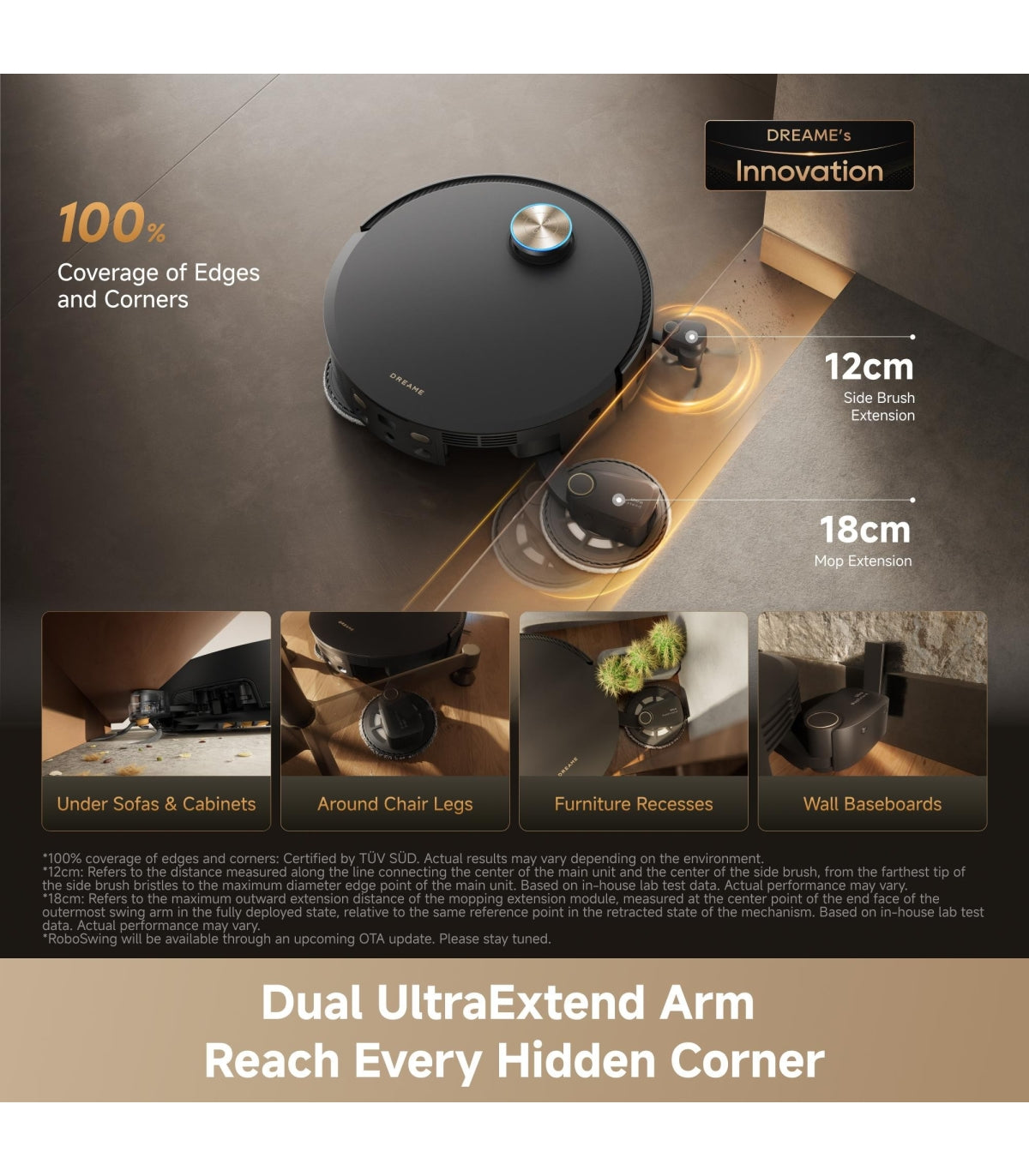Dreame X60 Pro Ultra Complete Robot Vacuum & Mop — Black — product and feature view 8