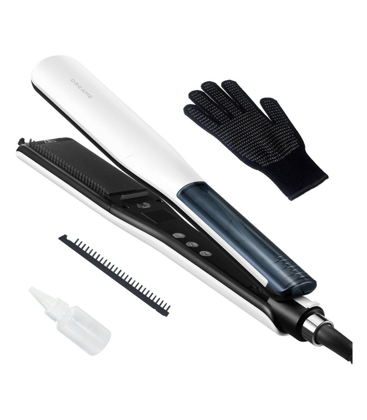 Dreame AuraSteam Straight AA01A Steam Straightener — White — product and feature view 1