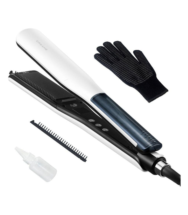 Dreame AuraSteam Straight AA01A Steam Straightener — White — product and feature view 1