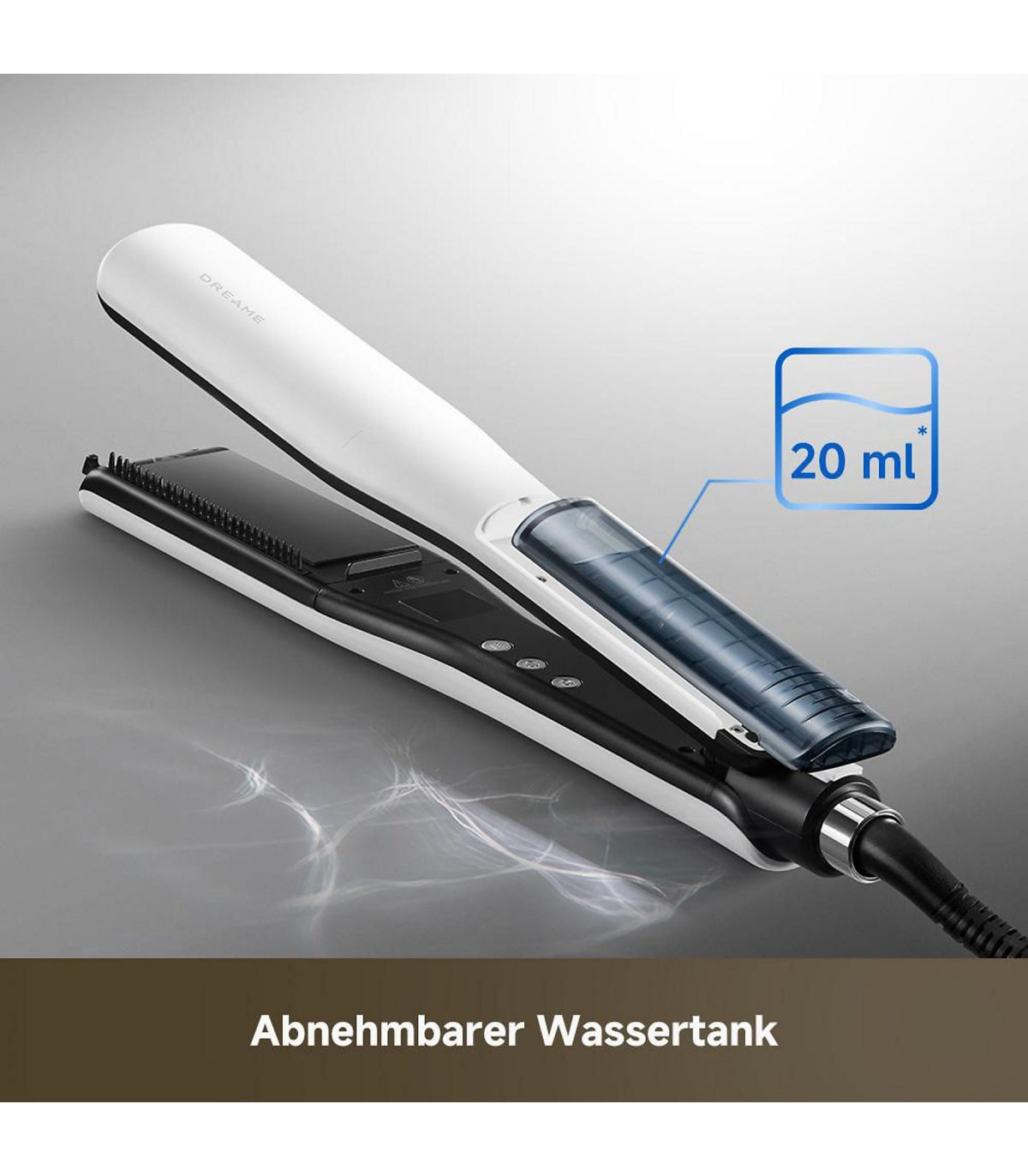 Dreame AuraSteam Straight AA01A Steam Straightener — White — product and feature view 13