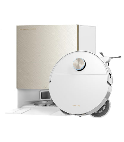 Dreame X60 Ultra Complete Robot Vacuum & Mop — White — product and feature view 2