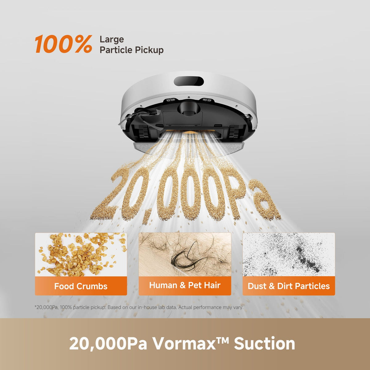 Dreame F20 Robot Vacuum & Mop — White — product and feature view 5