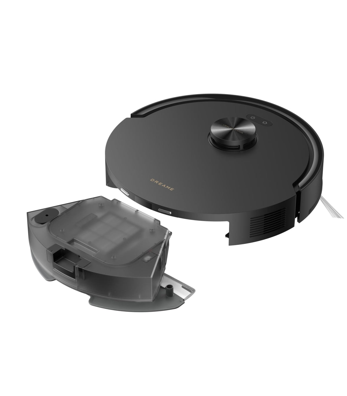 Dreame F20 Robot Vacuum & Mop — Black — product and feature view 2
