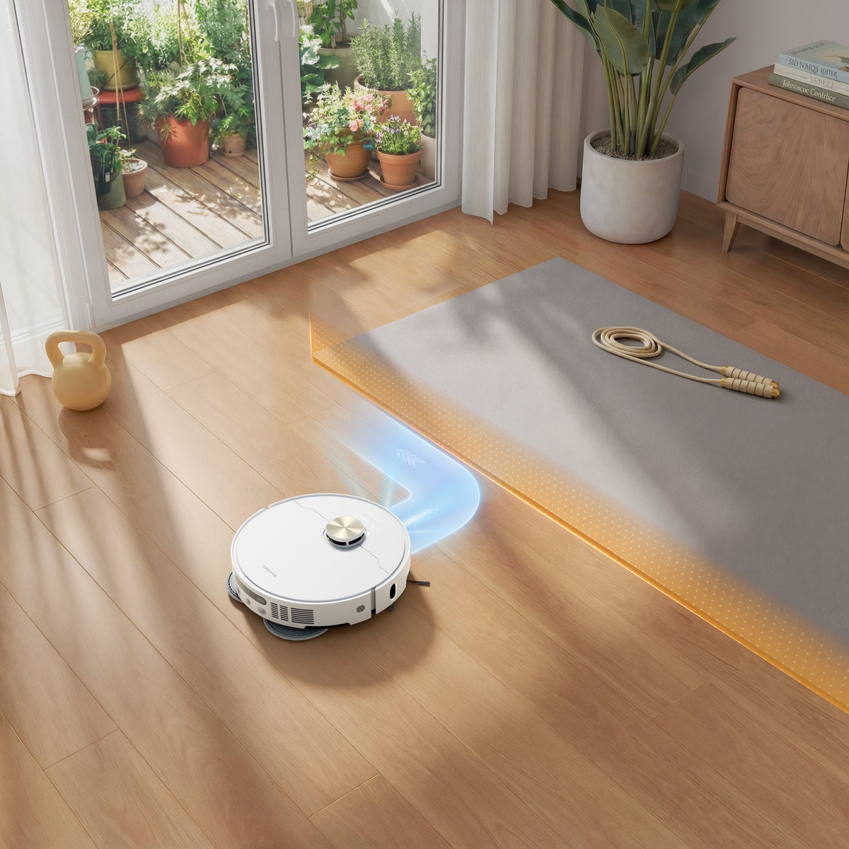 Dreame L50 Ultra AE Robot Vacuum & Mop — White — product and feature view 6