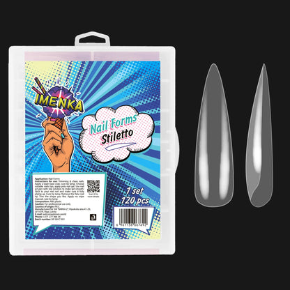 IMENKA Dual Nail Forms STILETTO 120 pcs