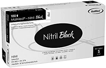 Gloves MaiMed® Nitrile Black S (100 pcs)