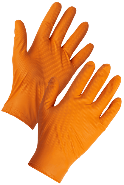 Nitrile Gloves MaiMed® Diamond Grip+, ORANGE, M (50 pcs)
