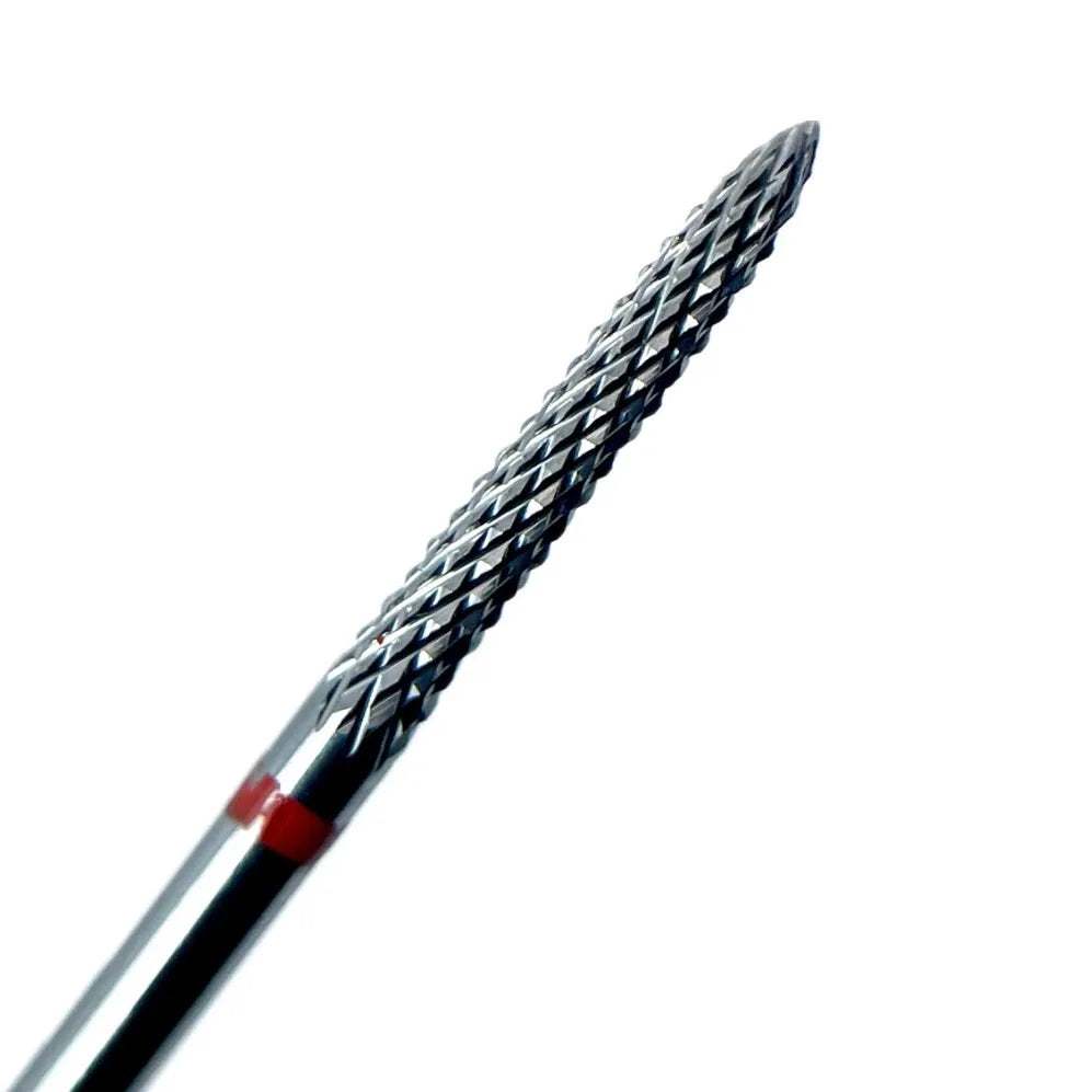 Hard alloy nail drill bit for gel and gel polish removal from the free edge, RED
