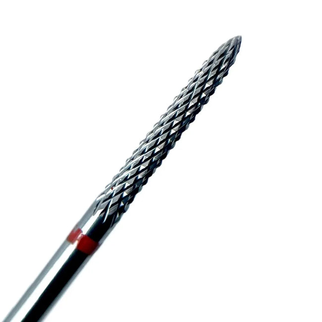 Hard alloy nail drill bit for gel and gel polish removal from the free edge, RED