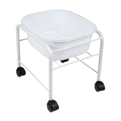 Pedicure bath with tray, White