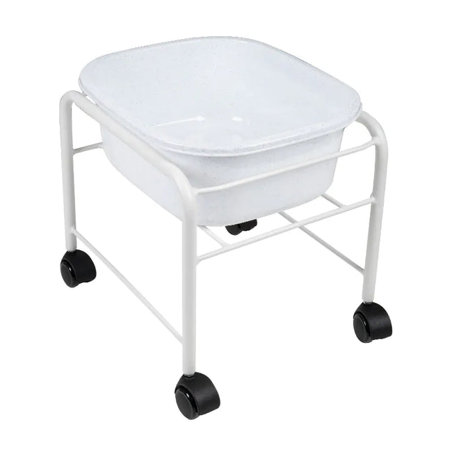 Pedicure bath with tray, White