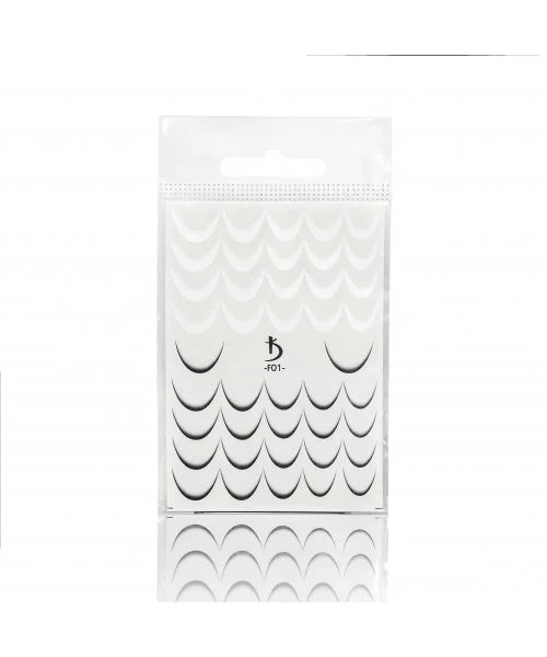 KODI French ombre F01 – Nageldesign-Slider, schwarz/weiß