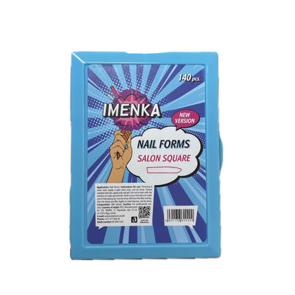 IMENKA Dual Nail Forms SALON SQUARE 140 pcs Version 2