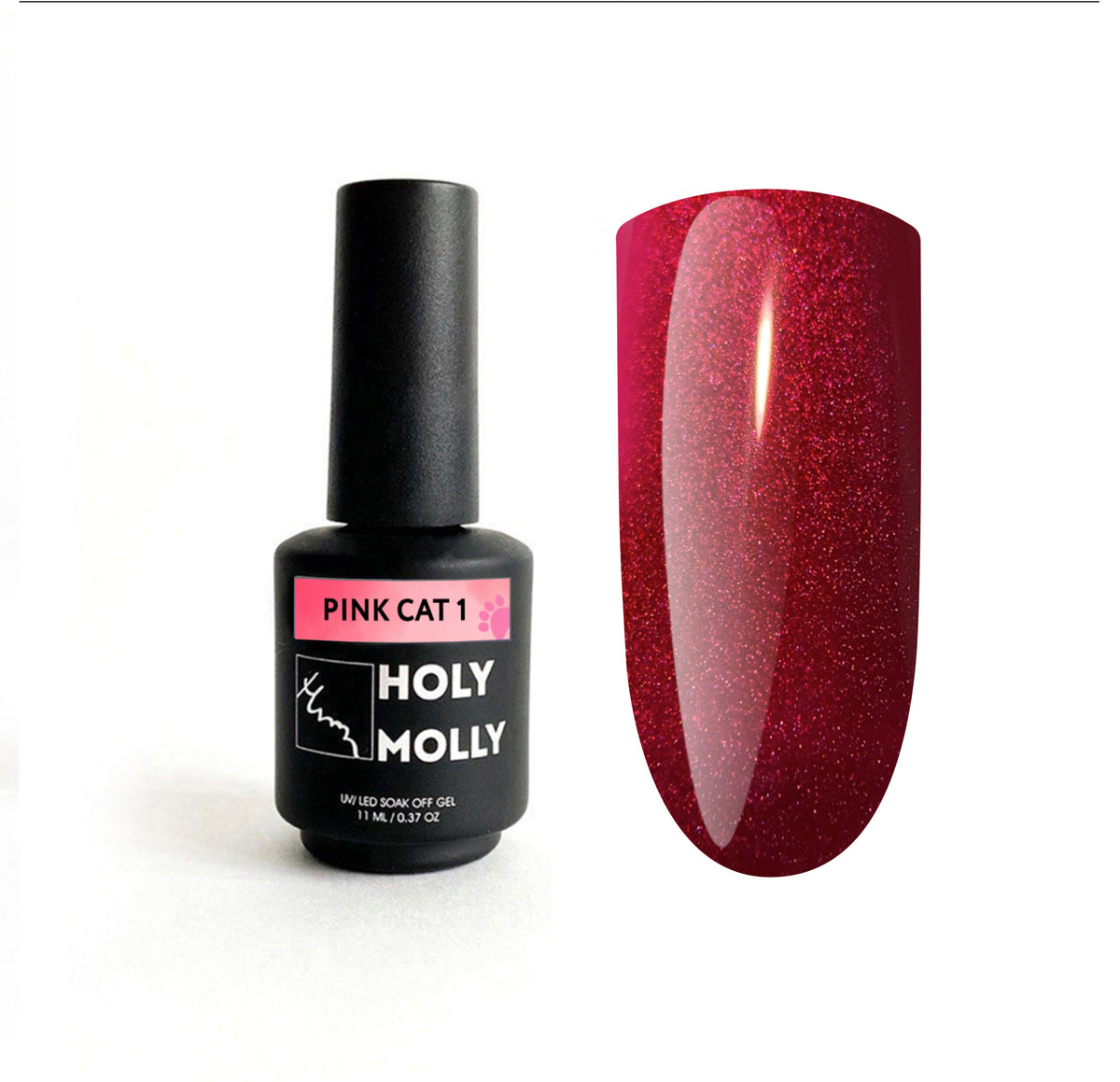 Gel Polish Holy Molly Pink Cat 1 11 ml (Cat eye)