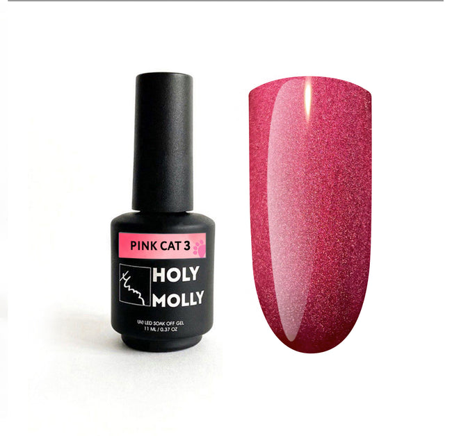 Gel Polish Holy Molly Pink Cat 3 11 ml (Cat eye)