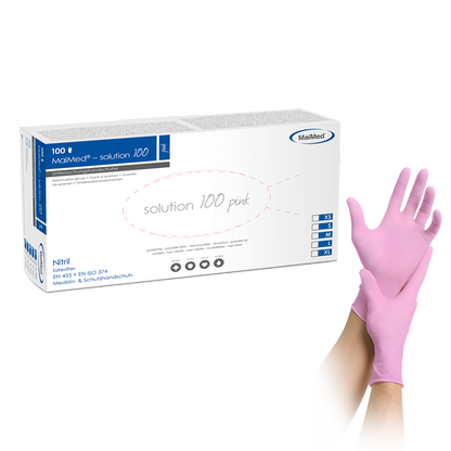 Gloves MaiMed® Nitrile Pink M (100 pcs)