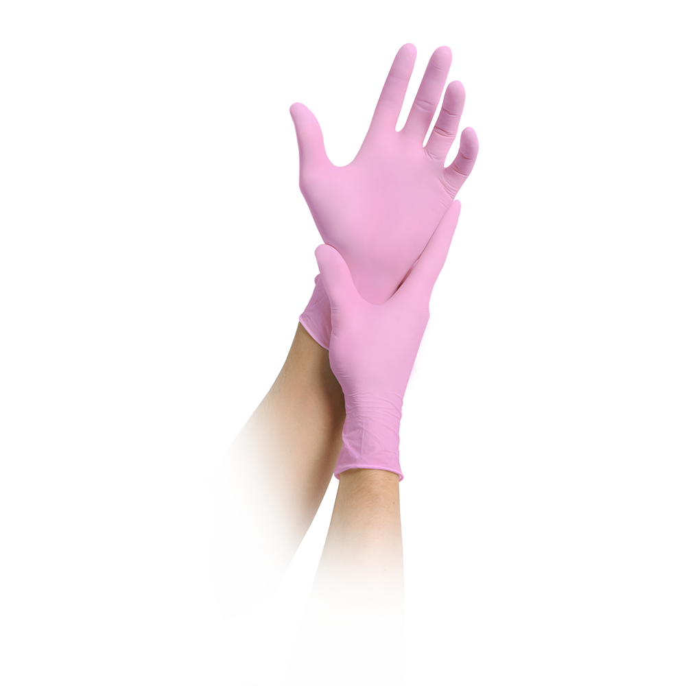 Gloves MaiMed® Nitrile Pink M (100 pcs)