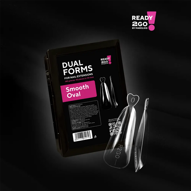 R2GO Dual Nail Forms SMOOTH OVAL 140 pcs