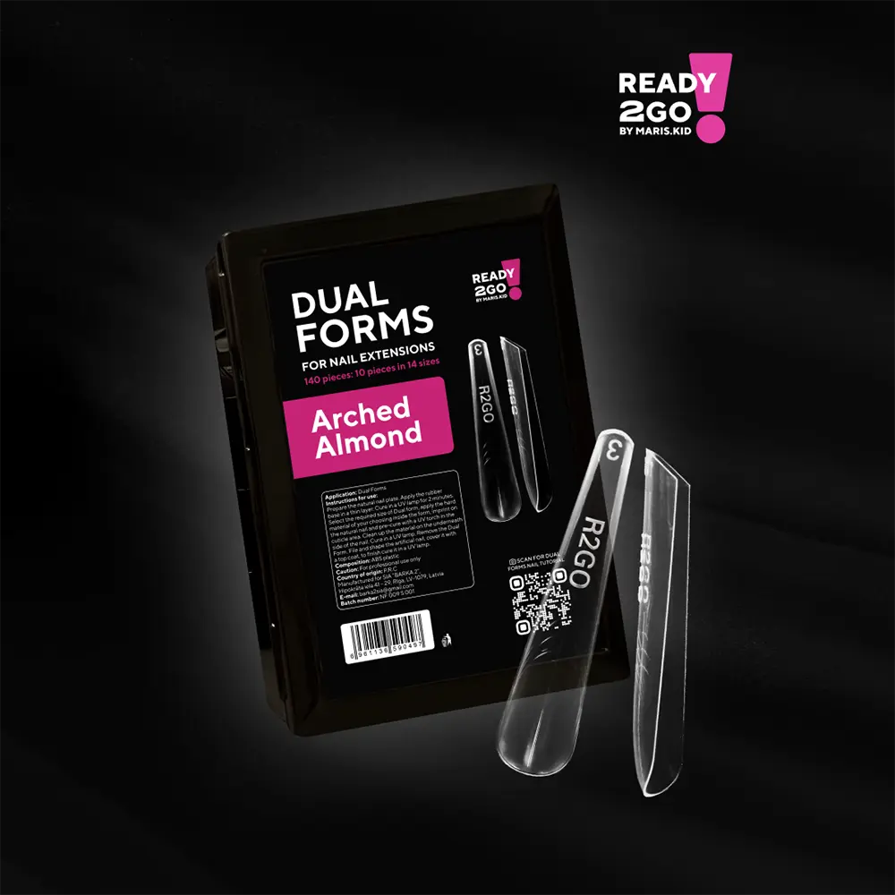 R2GO Dual Nail Forms ARCHED ALMOND 140 pcs