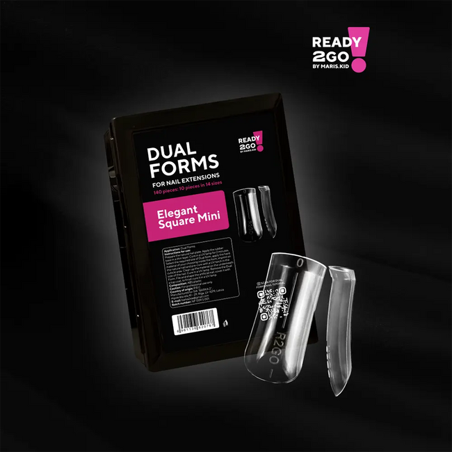 R2GO Dual Nail Forms ELEGANT SQUARE MINI 140 pcs