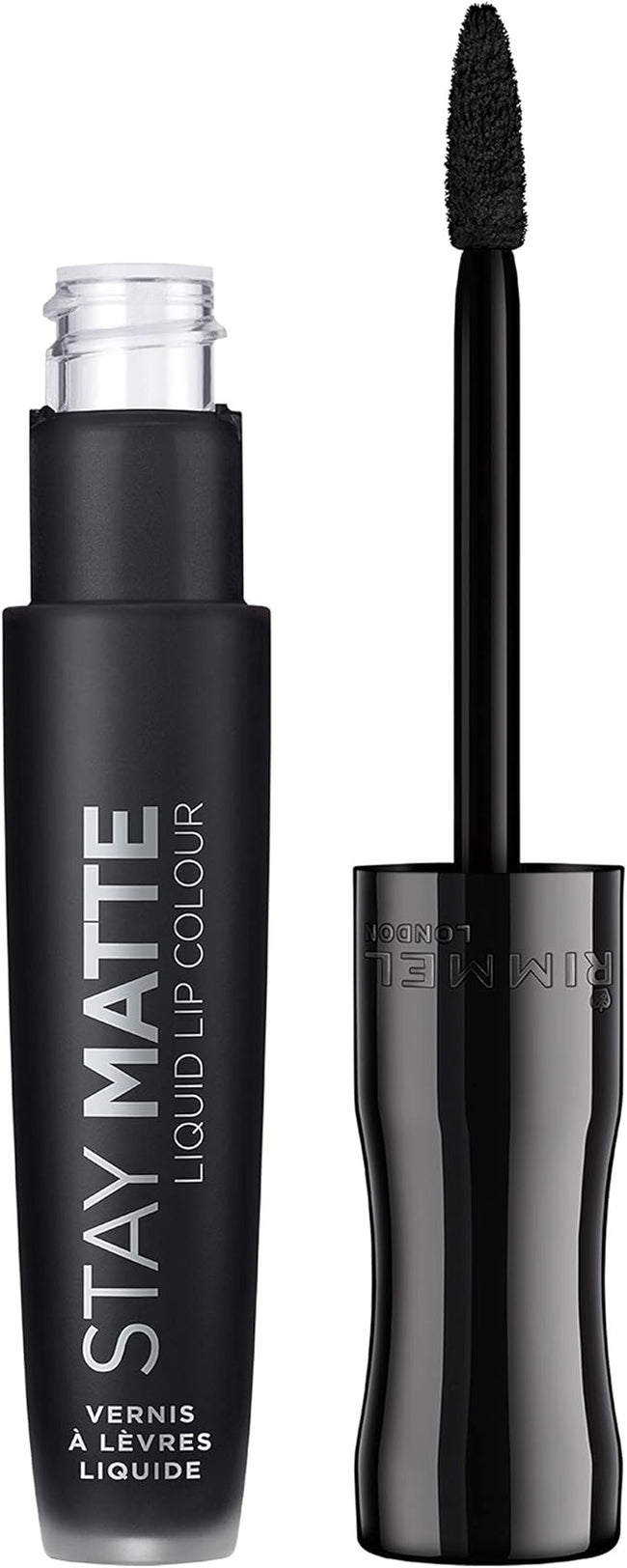 RIMMEL LONDON / STAY MATTE LIQUID LIP COLOUR - 840 Pitch Black