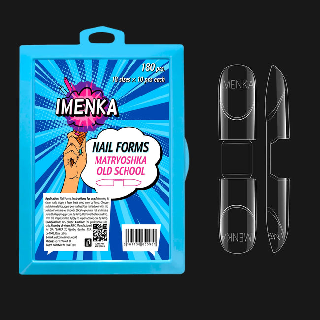 IMENKA Dual Nail Forms Matryoshka Old School 180 pcs