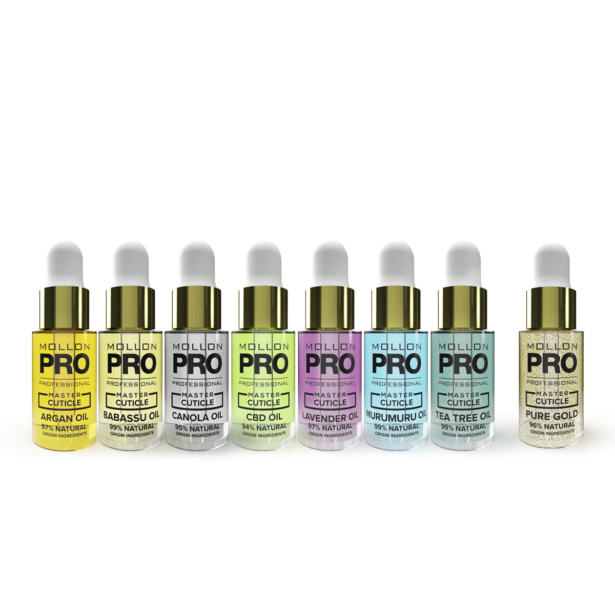 MOLLON PRO MASTER CUTICLE OIL SET (8 pcs. x 5 ml)