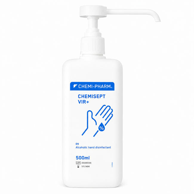 CHEMISEPT VIR+ 500 ml Pump – Professional Virucidal Hand Disinfectant