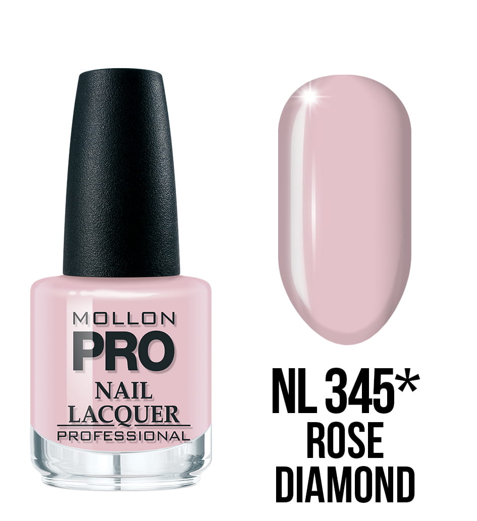 345 ROSE DIAMOND MOLLON Hardening – tavaline küünelakk 15 ml