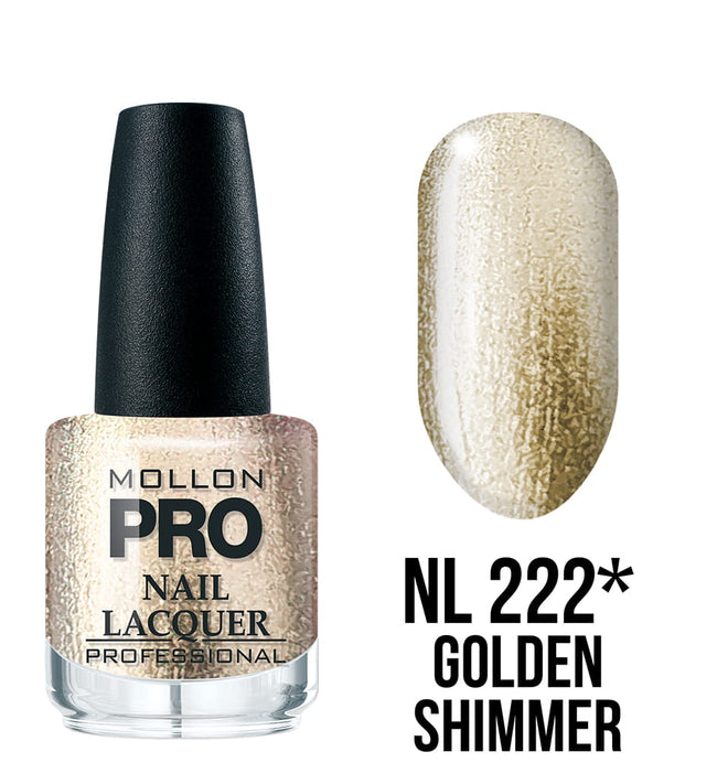 222 GOLDEN SHIMMER MOLLON HARDENING NAIL LACQUER 15 ml
