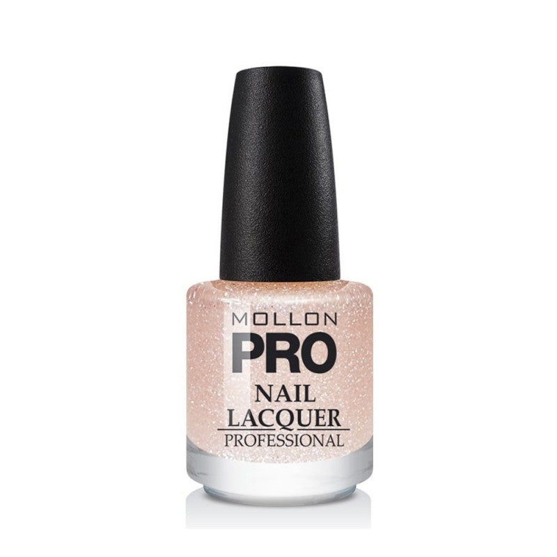 206 PEACH SPARKLE MOLLON HARDENING NAIL LACQUER 15 ml