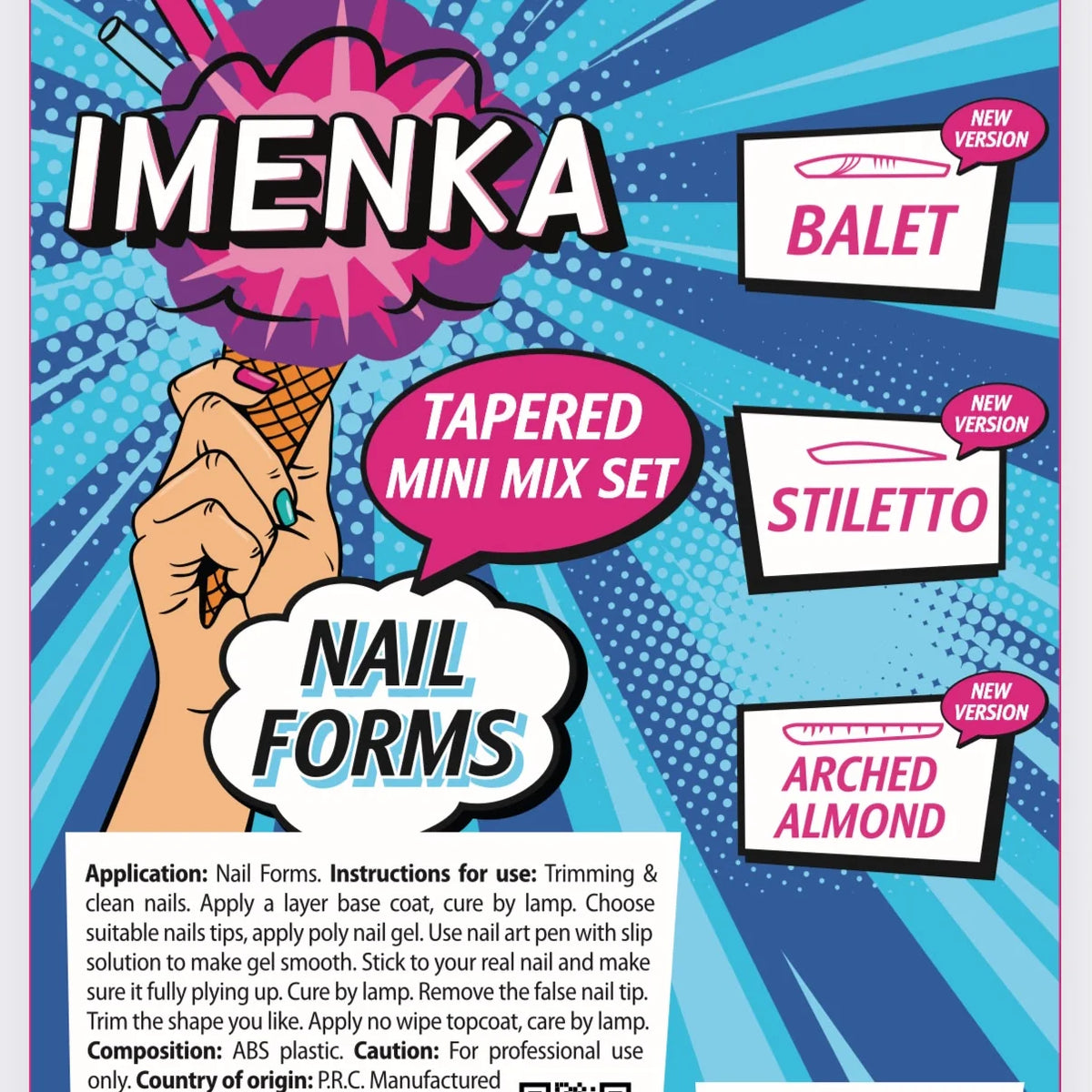 IMENKA Dual Nail Forms TAPERED MINI MIX 42 pcs