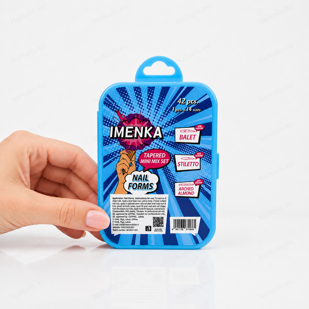 IMENKA Dual Nail Forms SQUARE MINI MIX 42 pcs