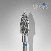 STALEKS EXPERT Carbide nail drill bit pine cone blue head diameter 6 mm / working part 14 mm