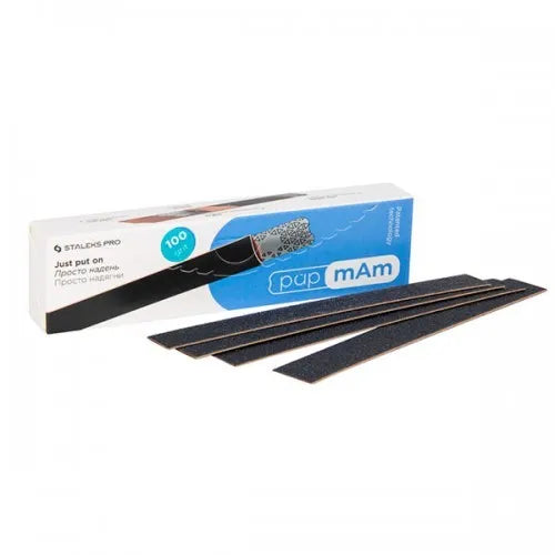 A set of disposable files-cases for a straight nail file base Staleks Pro Expert 22, 100 grit (50 pc)