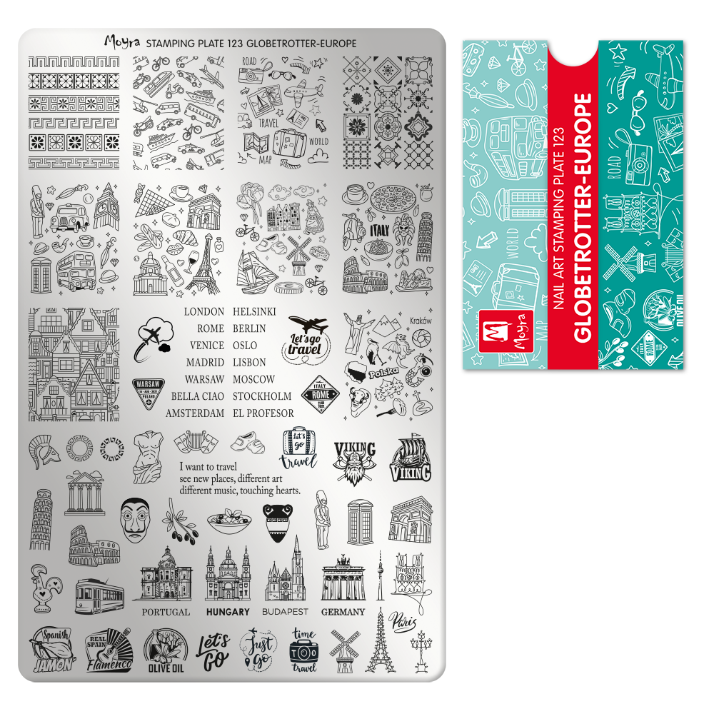 MOYRA Stamping Plate 123 Globetrotter-Europe