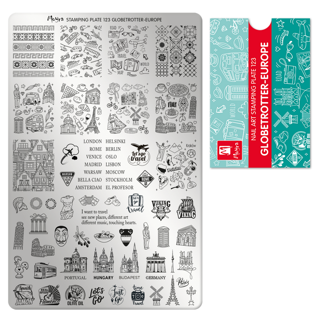 MOYRA Stamping Plate 123 Globetrotter-Europe