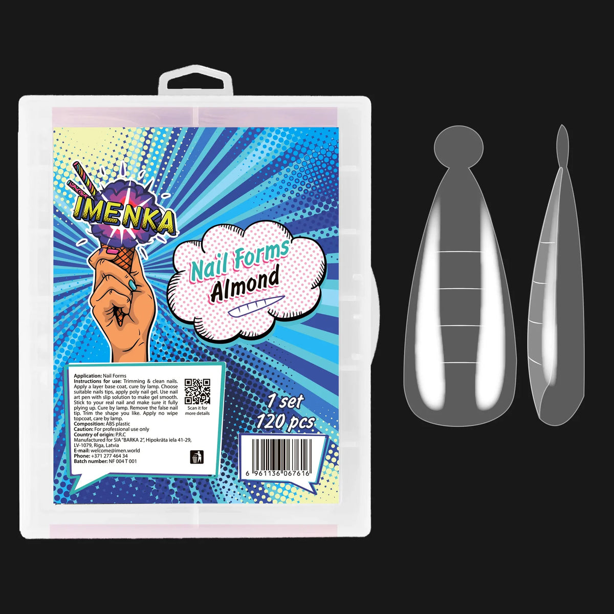 IMENKA Dual Nail Forms ALMOND 120 pcs