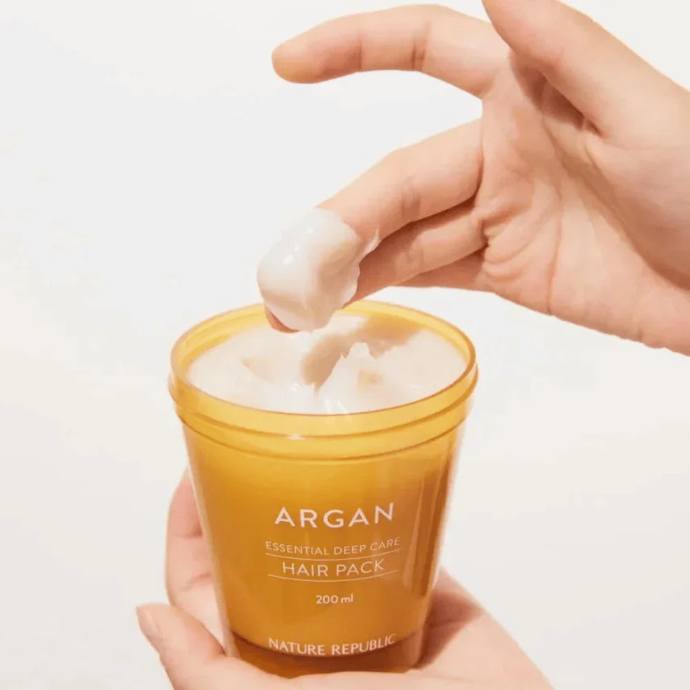 NATURE REPUBLIC Masque de réparation des cheveux pour l'humidité essentielle d'Argan 200 ml — Photo du produit 3