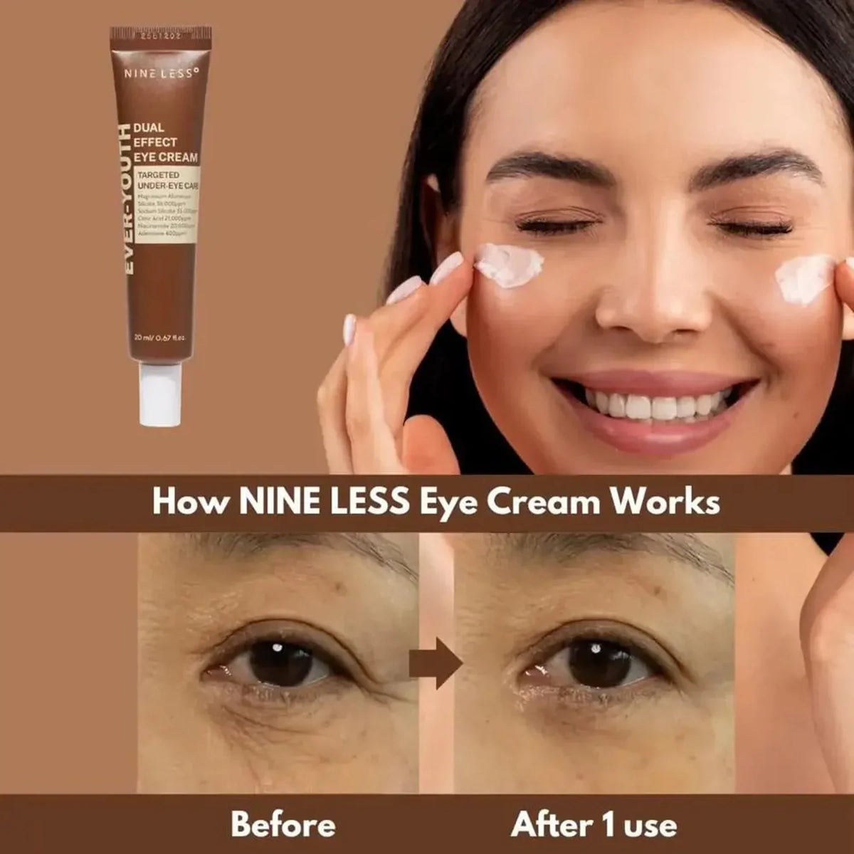 NINE LESS Ever Youth Dual Effect Eye Cream 20ml — product image 3