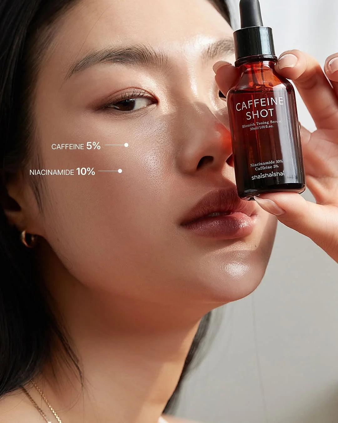 Shaishaishai kofeīna šāvienu tonēšana serumā 30 ml — Produkta attēls 5