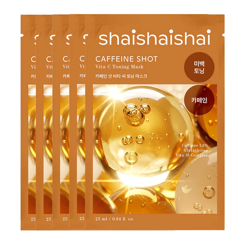 Shaishaishai Masque de tonification Vita C de la caféine 25 ml — Photo du produit 1